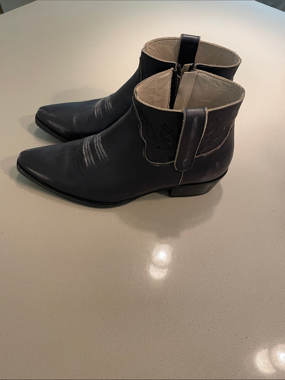 Anine Bing Axel dark brown Leather Ankle Booties